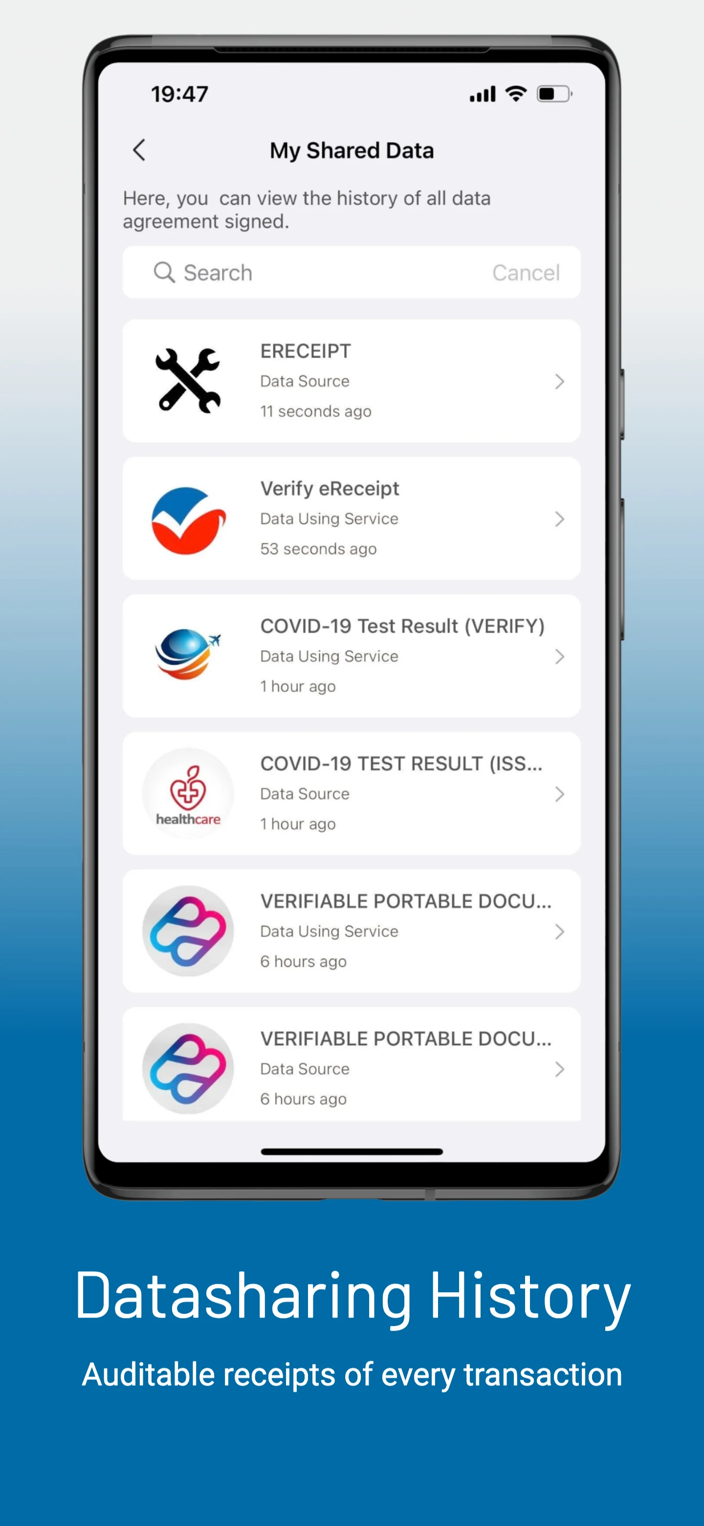 Data Wallet screenshot